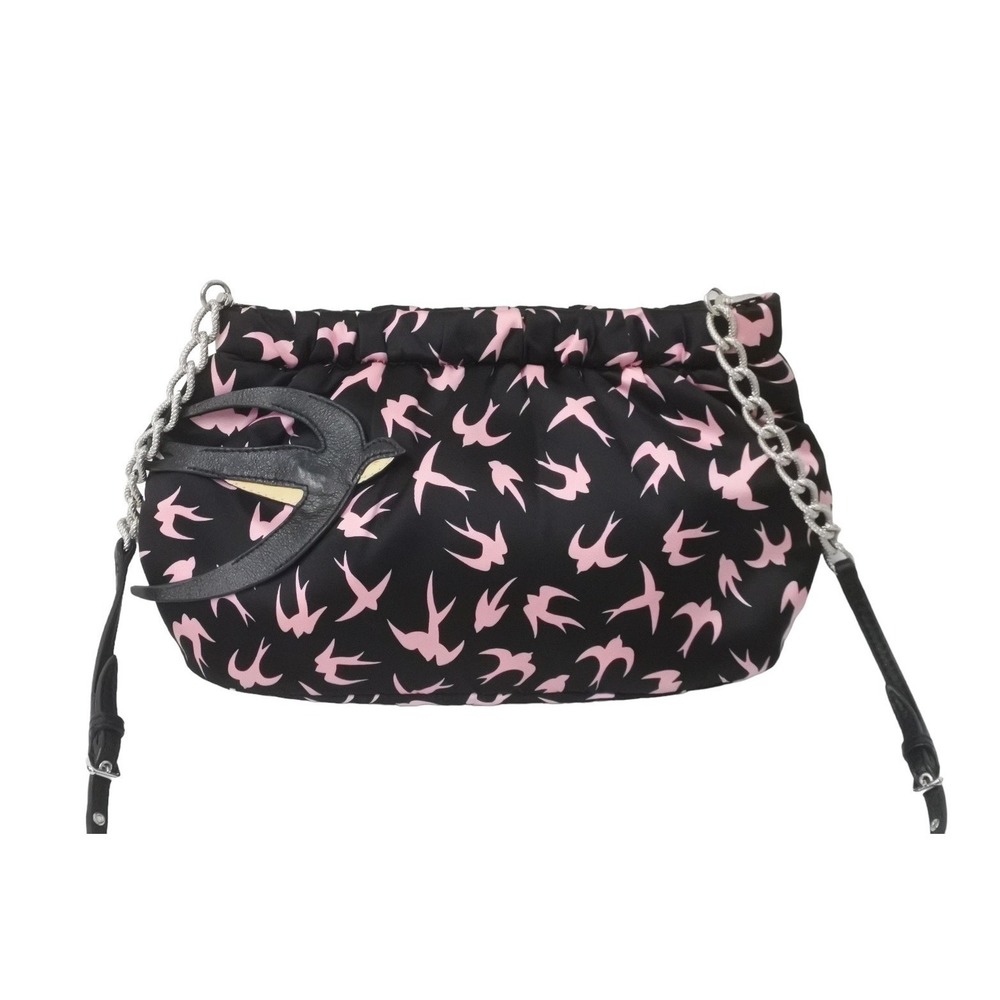 Miu Miu Swallow Pattern Chain Shoulder Bag Black … - image 2